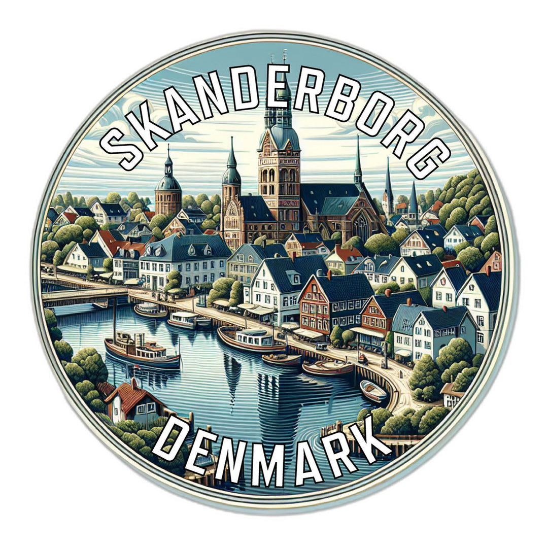 Skanderborg Denmark Souvenir Die Cut Flat Magnet Image 1