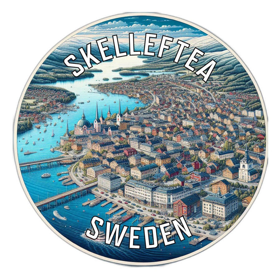 Skelleftea Sweden Souvenir Die Cut Flat Magnet Image 1