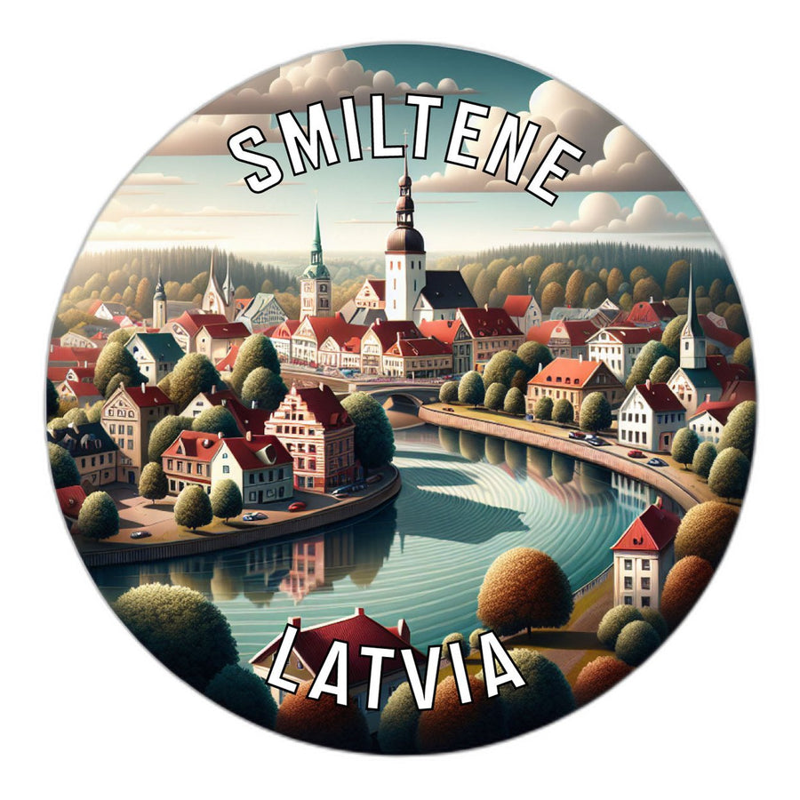 Smiltene Latvia Souvenir Die Cut Flat Magnet Image 1