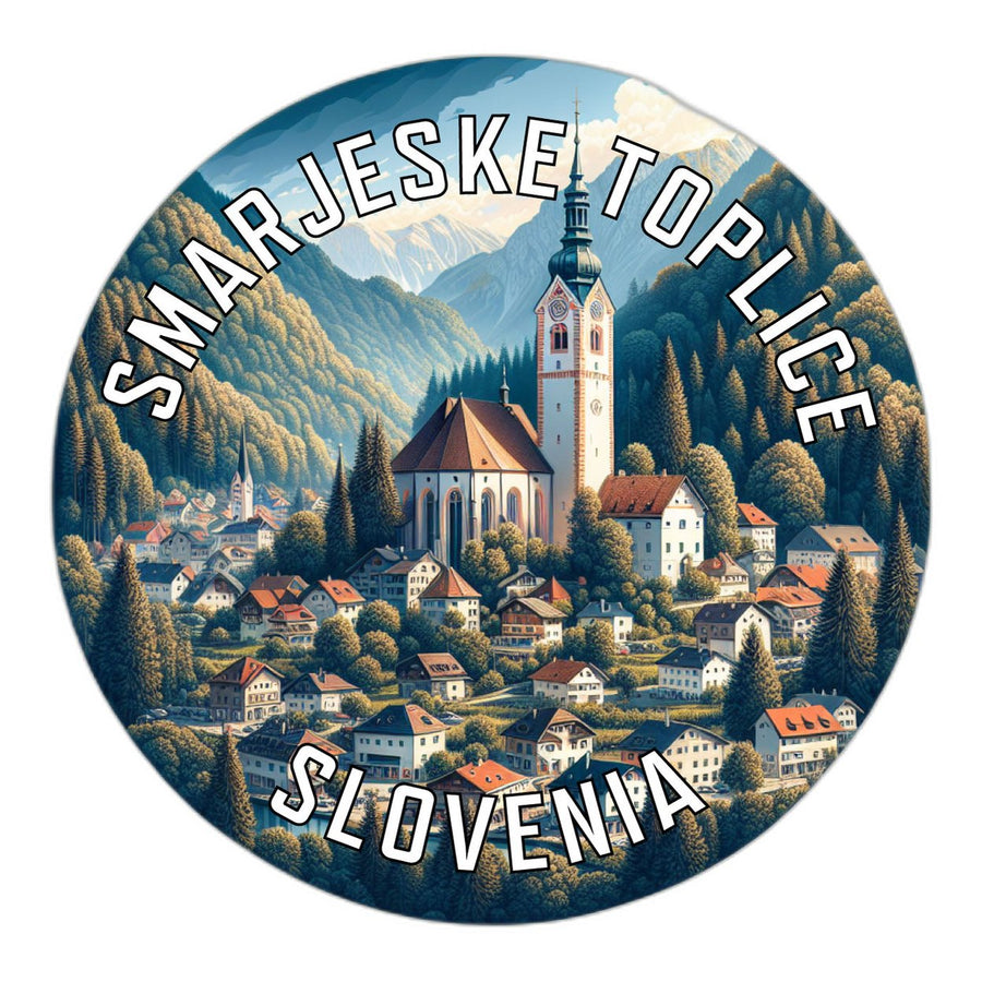 Smarjeske Toplice Slovenia Souvenir Die Cut Flat Magnet Image 1