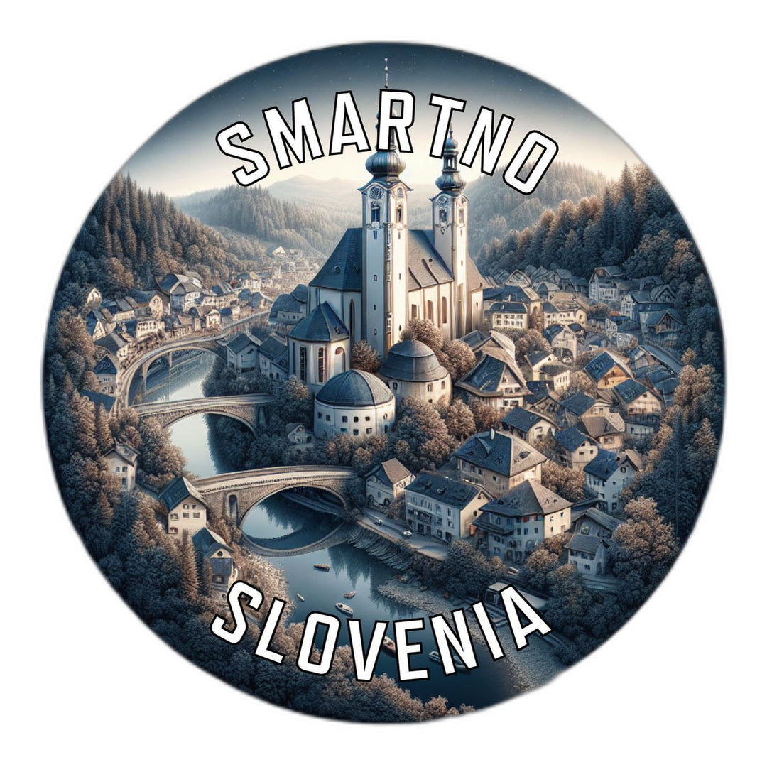 Smartno Slovenia Souvenir Die Cut Flat Magnet Image 1