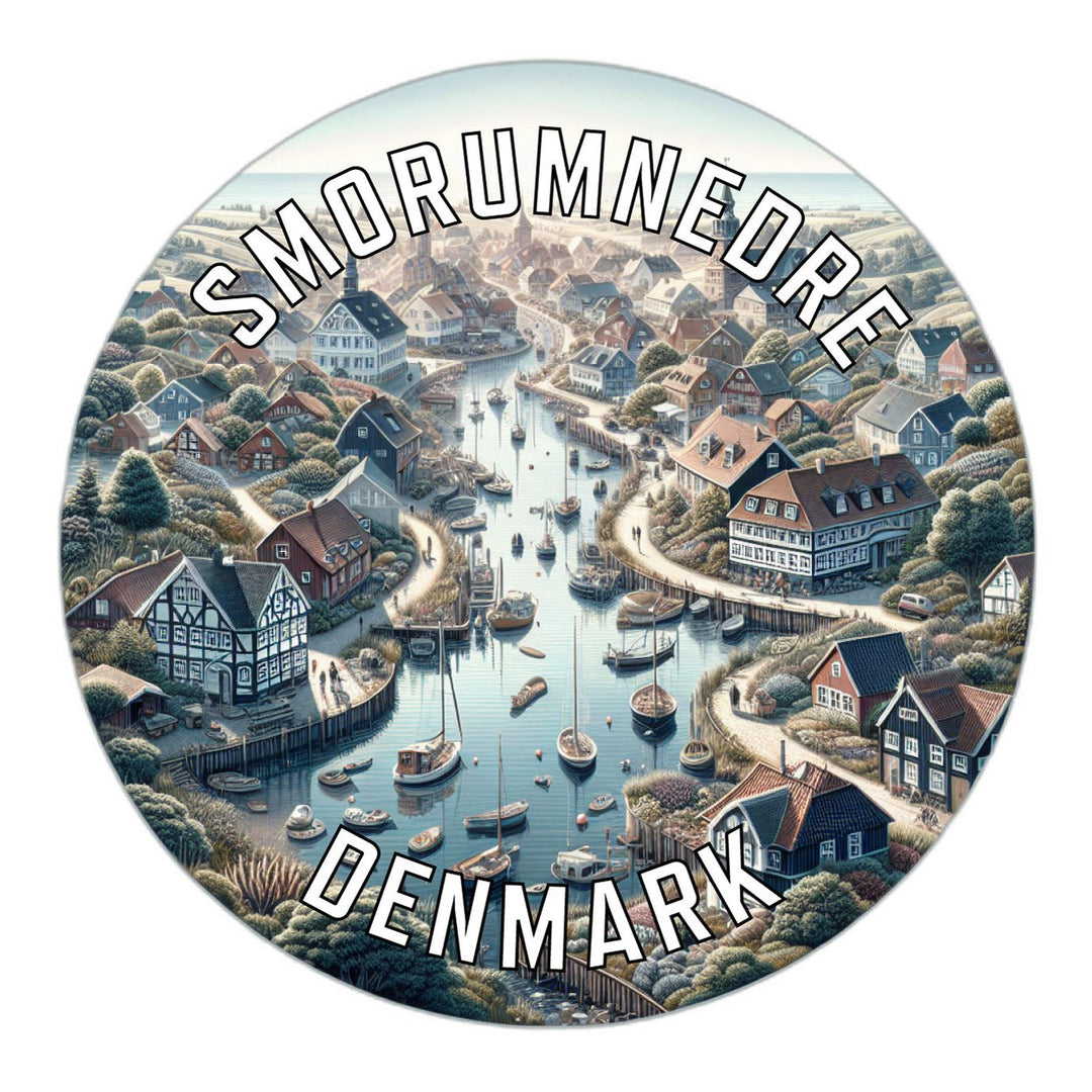 Smorumnedre Denmark Souvenir Die Cut Flat Magnet Image 1