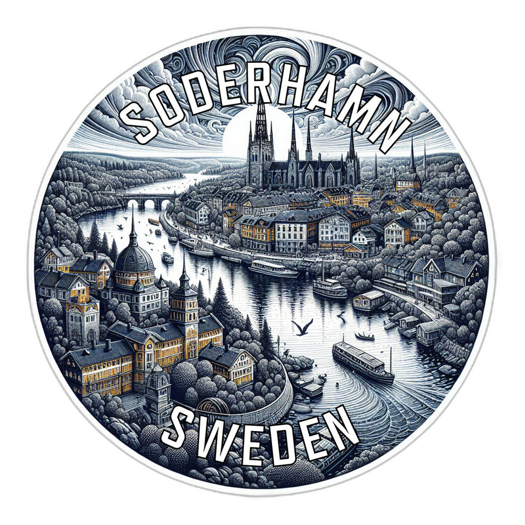 Soderhamn Sweden Souvenir Die Cut Flat Magnet Image 1