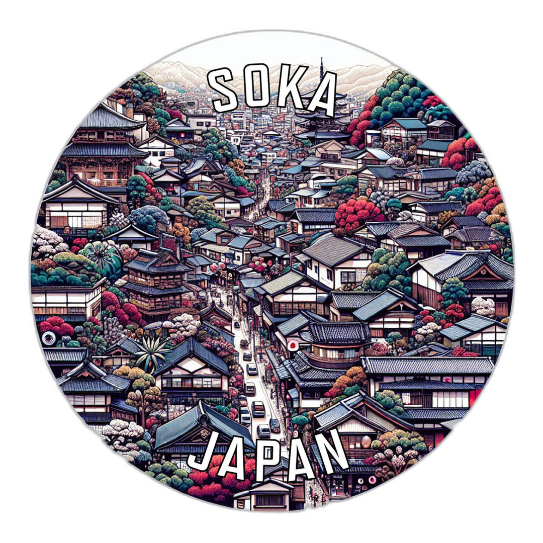 Soka Japan Souvenir Die Cut Flat Magnet Image 1