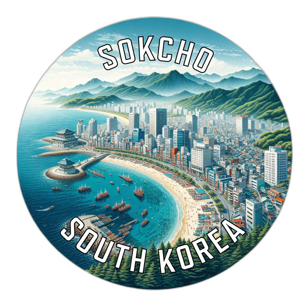 Sokcho Korea South Souvenir Die Cut Flat Magnet Image 1