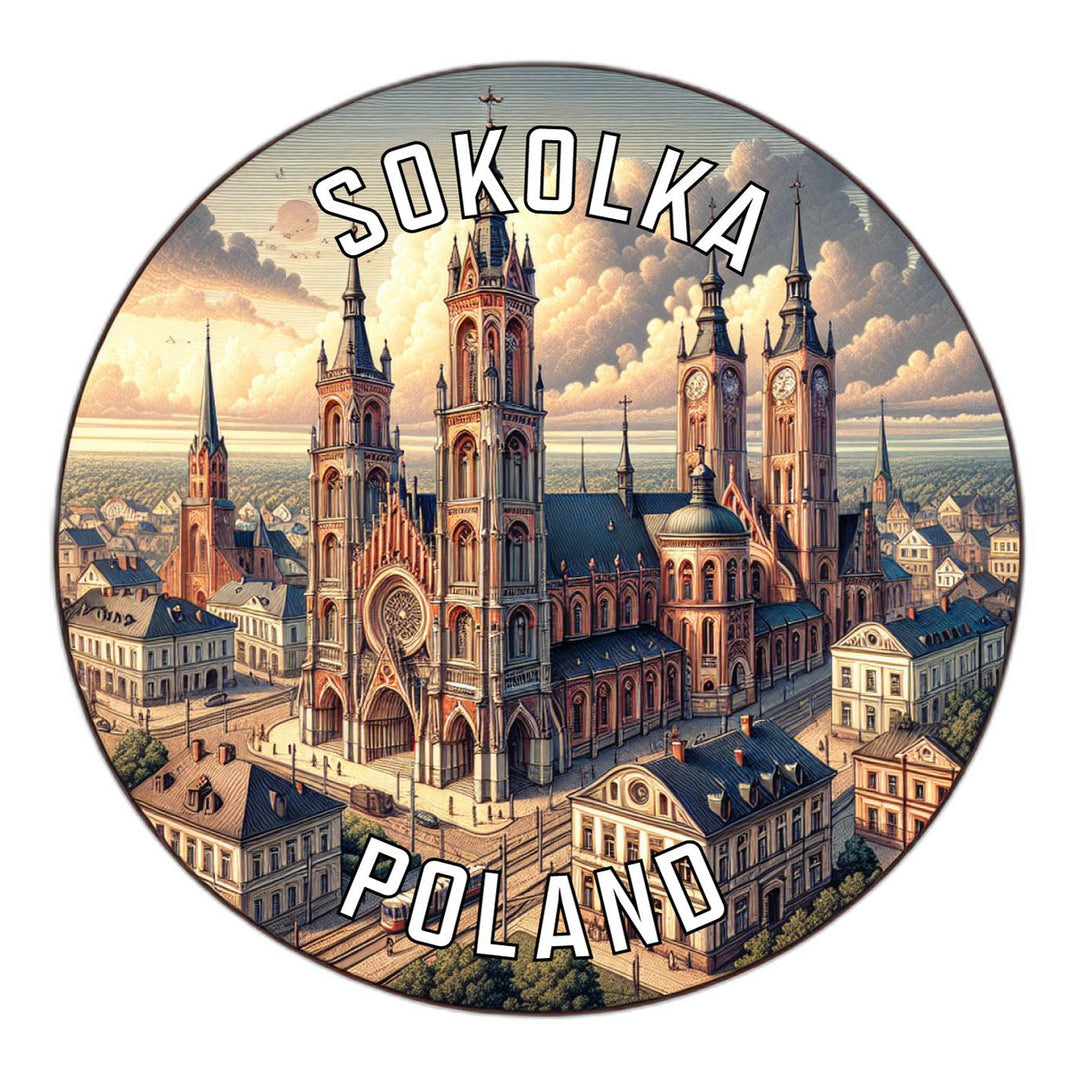 Sokolka Poland Souvenir Die Cut Flat Magnet Image 1