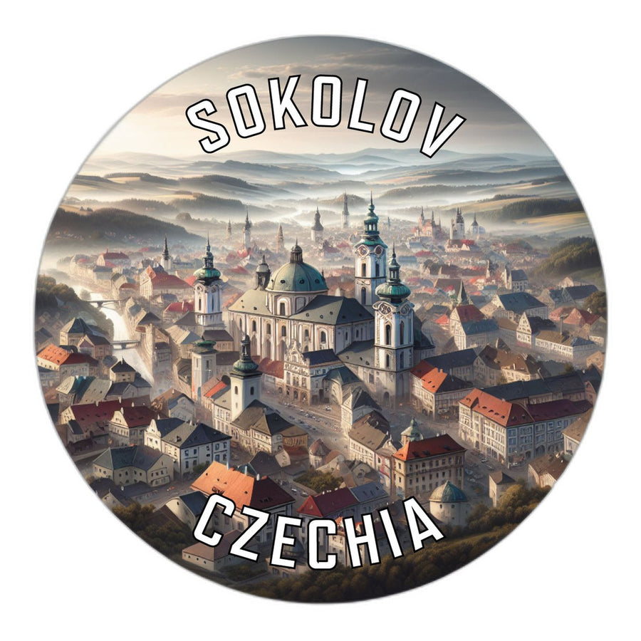 Sokolov Czechia Souvenir Die Cut Flat Magnet Image 1