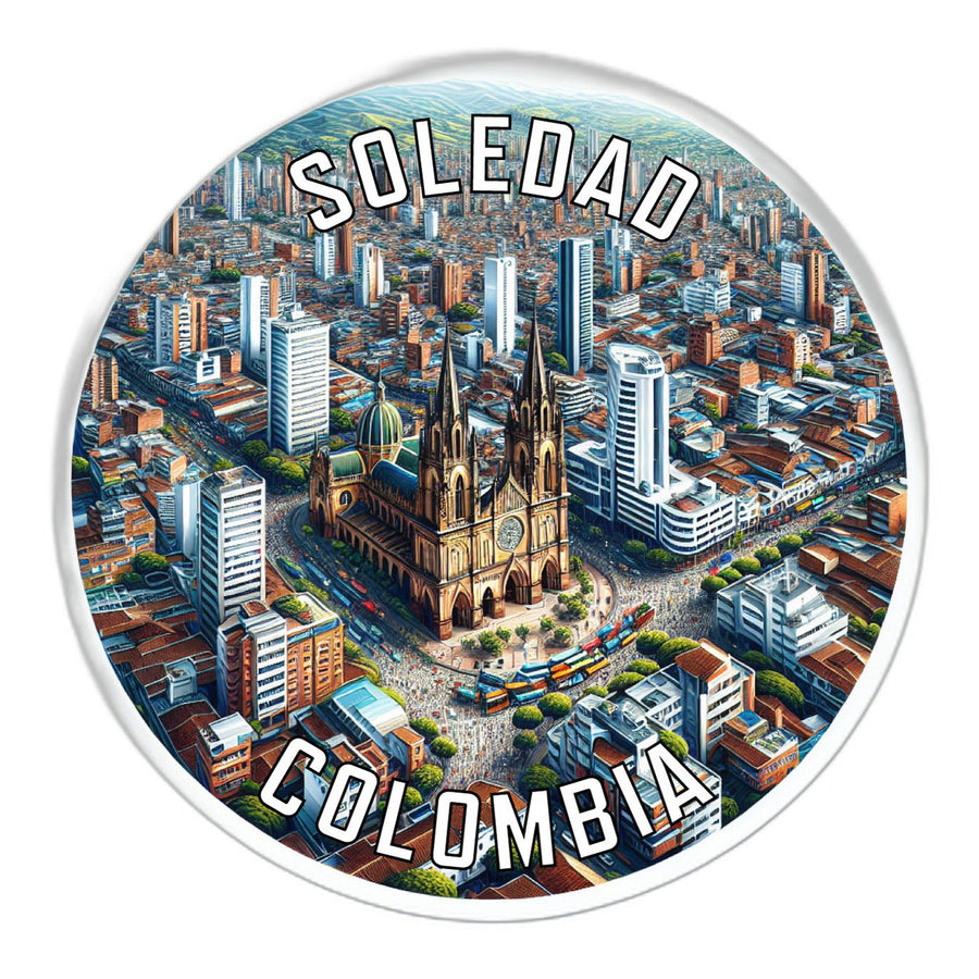 Soledad Colombia Souvenir Die Cut Flat Magnet Image 1