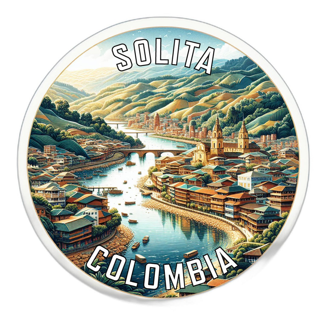 Solita Colombia Souvenir Die Cut Flat Magnet Image 1