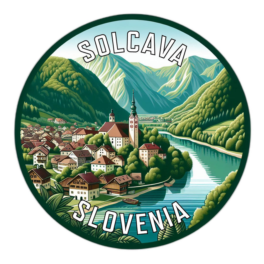 Solcava Slovenia Souvenir Die Cut Flat Magnet Image 1