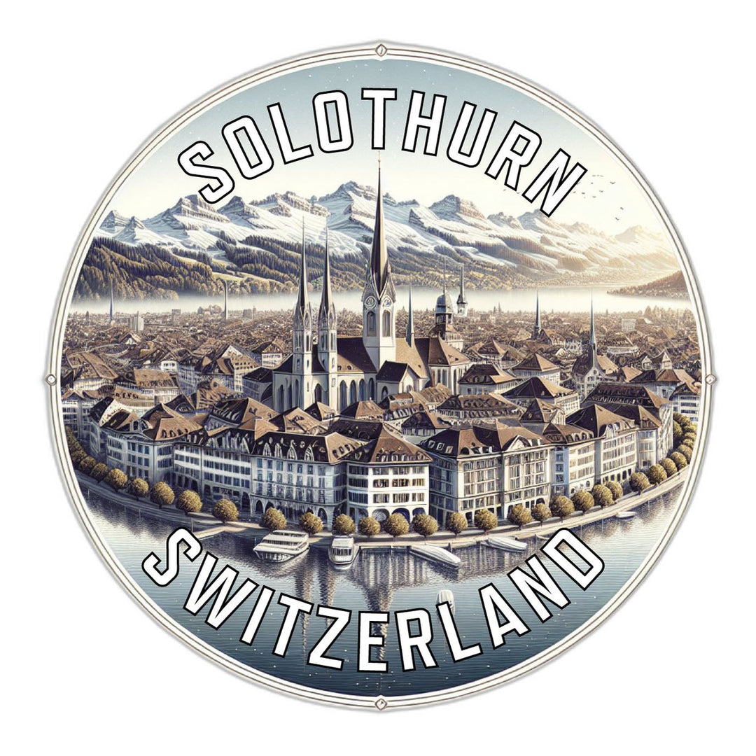 Solothurn Switzerland Souvenir Die Cut Flat Magnet Image 1