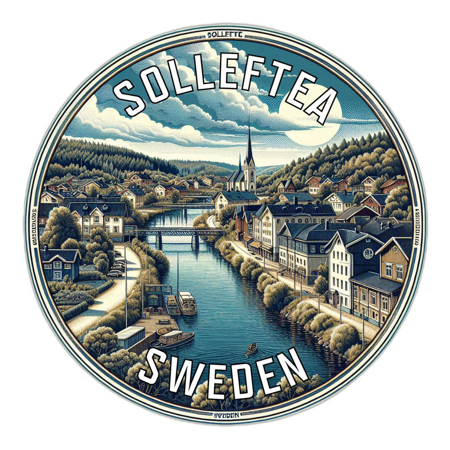 Solleftea Sweden Souvenir Die Cut Flat Magnet Image 1