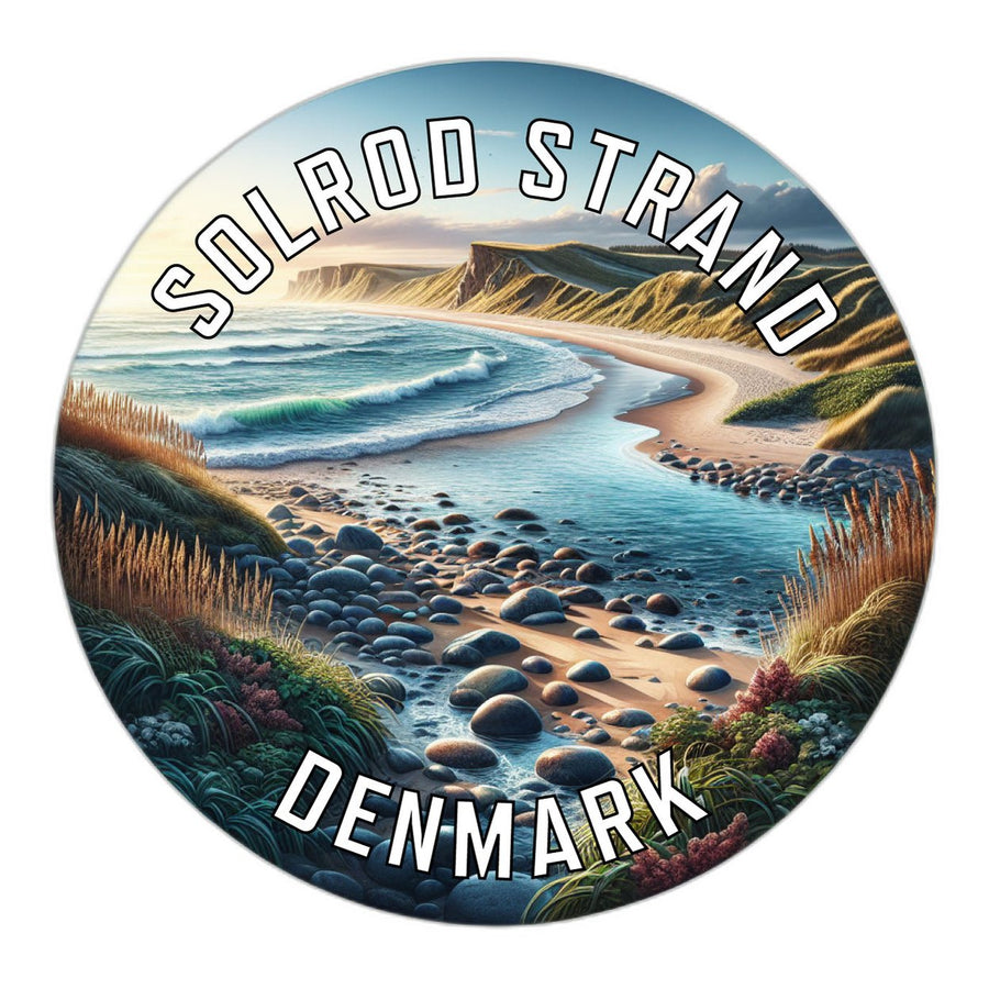 Solrod Strand Denmark Souvenir Die Cut Flat Magnet Image 1