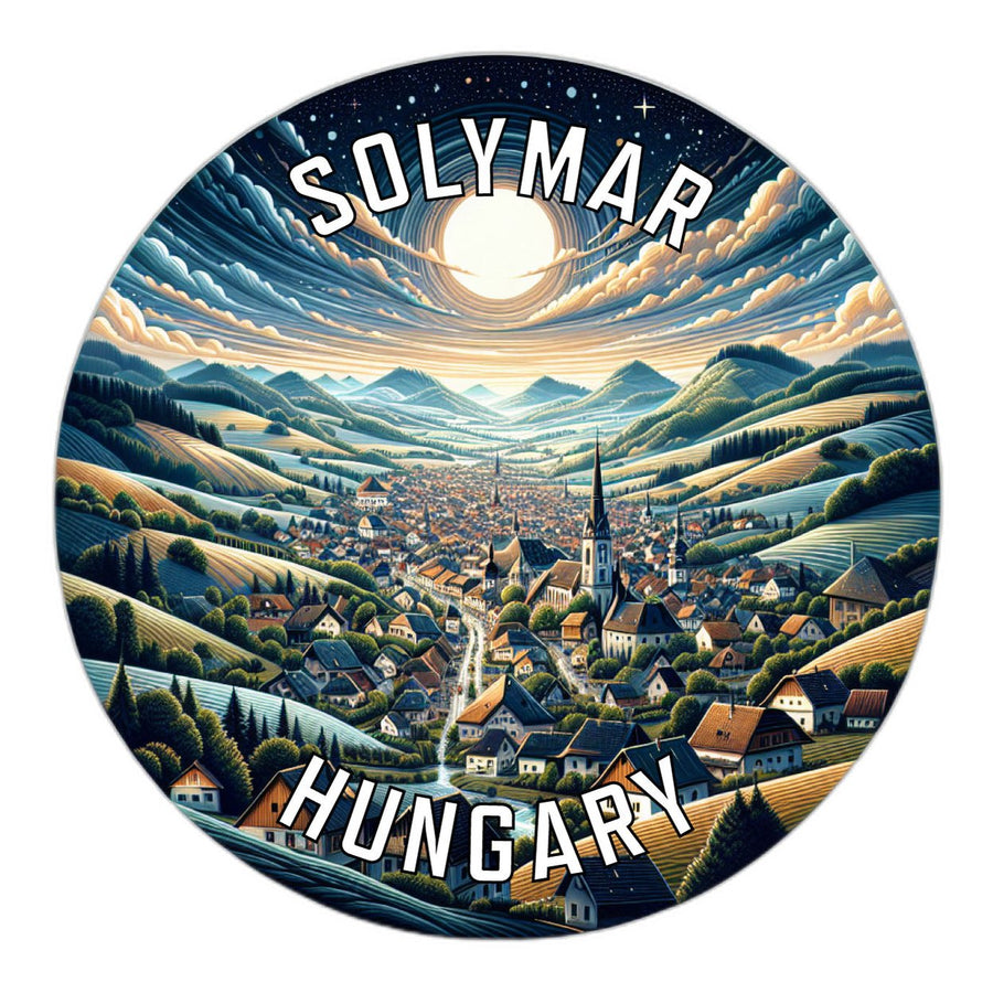 Solymar Hungary Souvenir Die Cut Flat Magnet Image 1