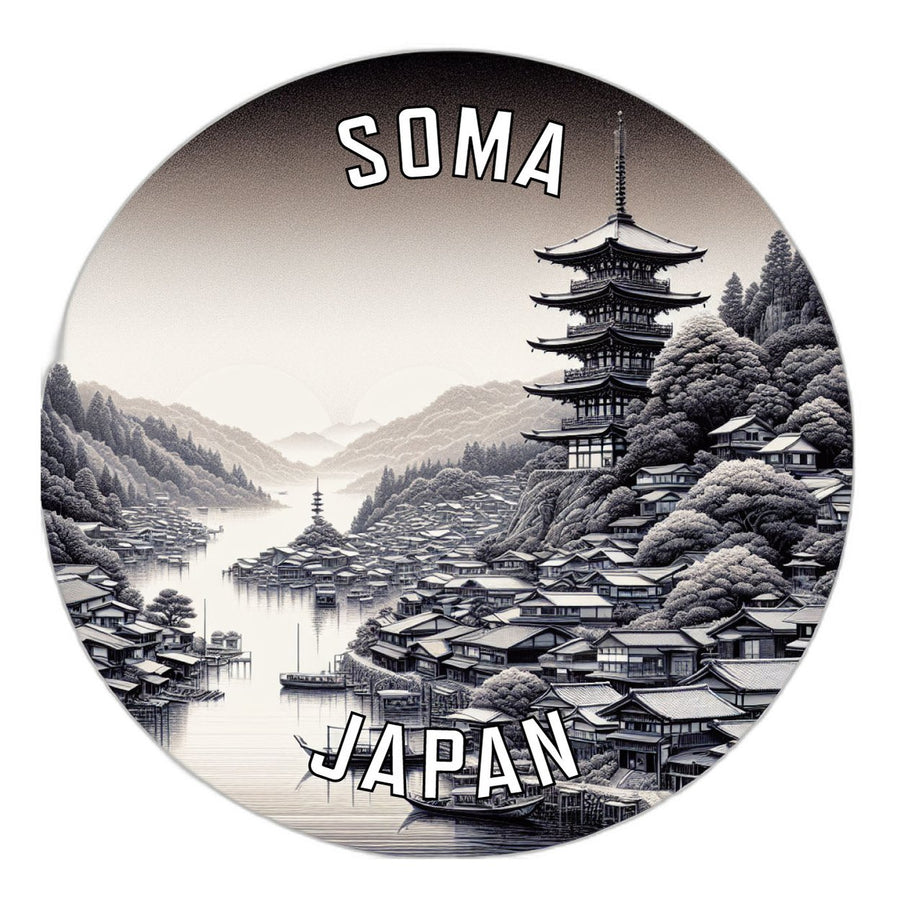 Soma Japan Souvenir Die Cut Flat Magnet Image 1