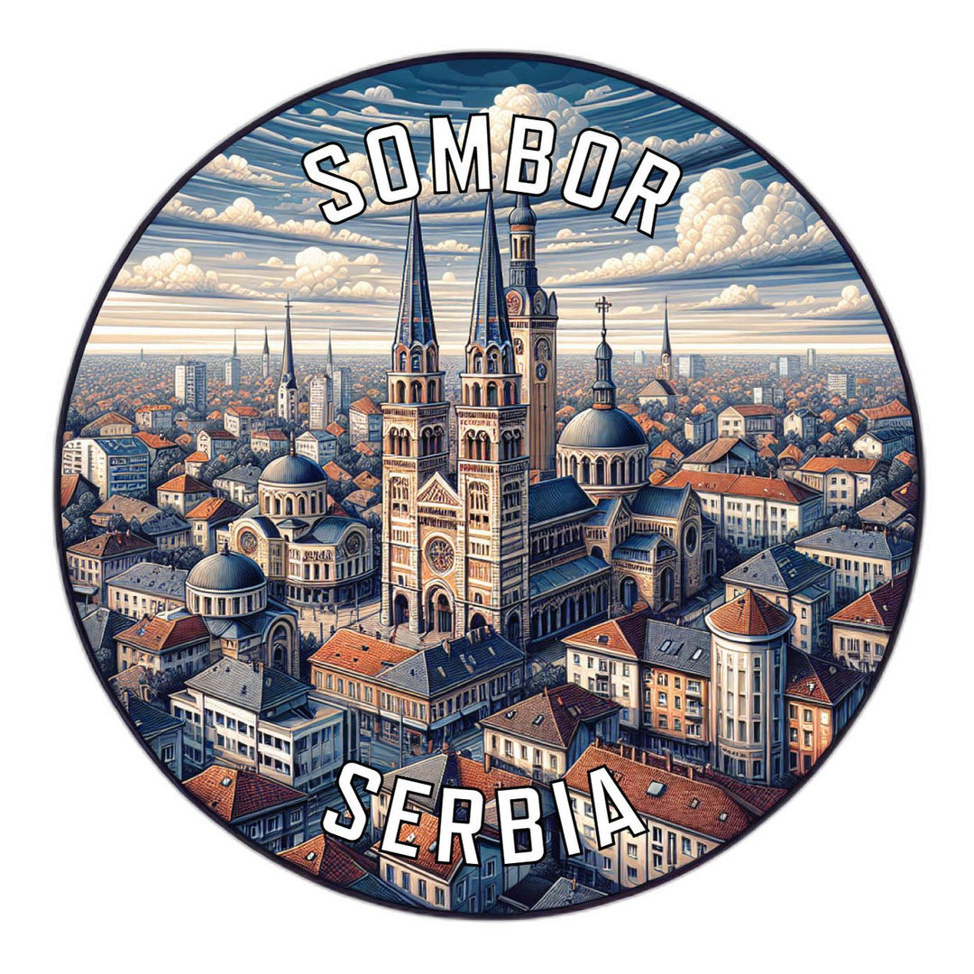 Sombor Serbia Souvenir Die Cut Flat Magnet Image 1