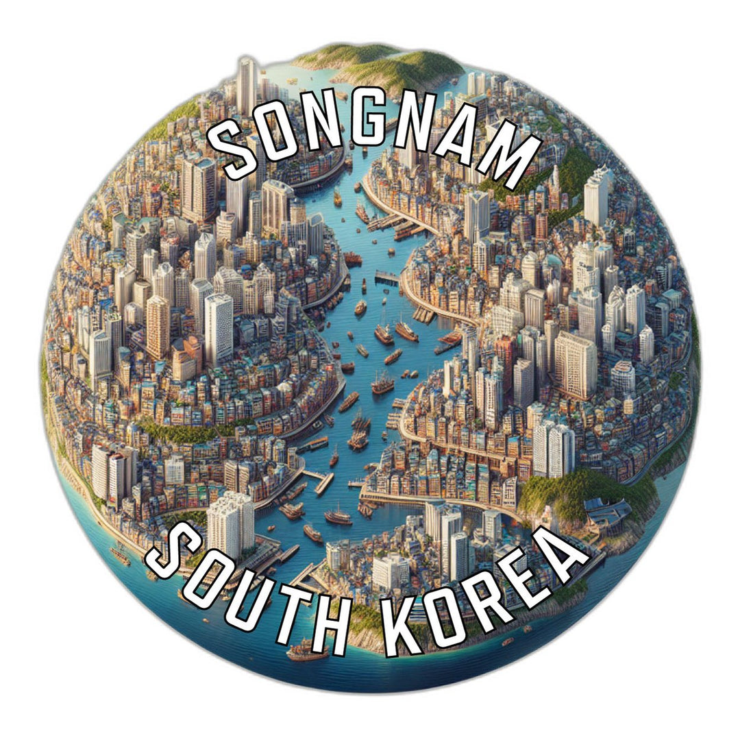 Songnam Korea South Souvenir Die Cut Flat Magnet Image 1