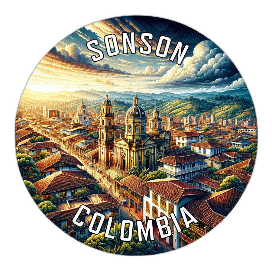 Sonson Colombia Souvenir Die Cut Flat Magnet Image 1