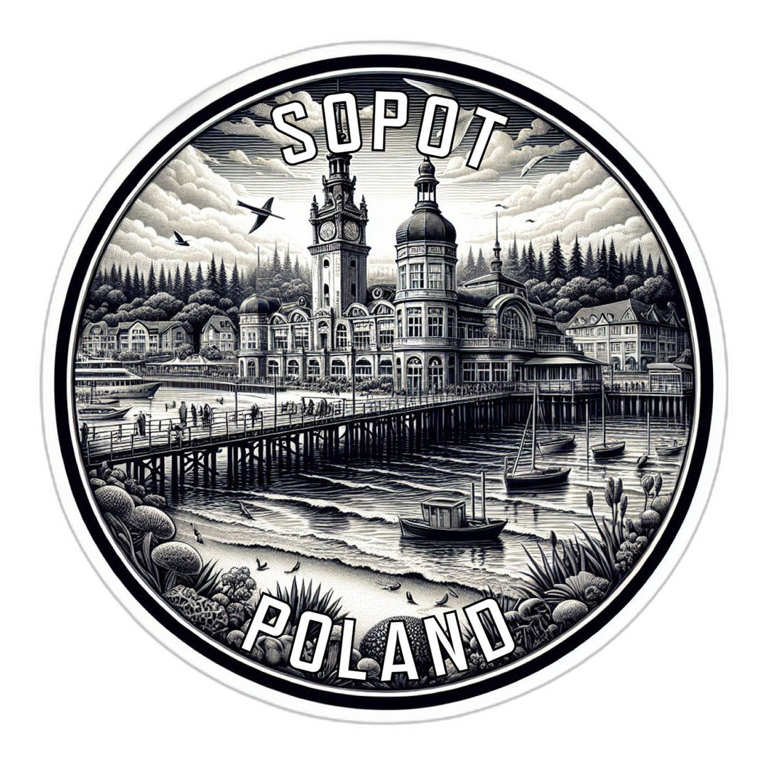 Sopot Poland Souvenir Die Cut Flat Magnet Image 1