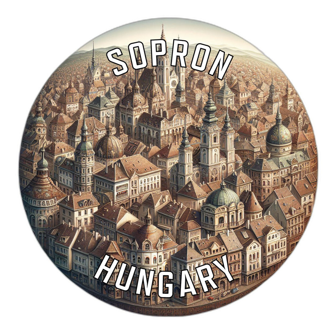 Sopron Hungary Souvenir Die Cut Flat Magnet Image 1