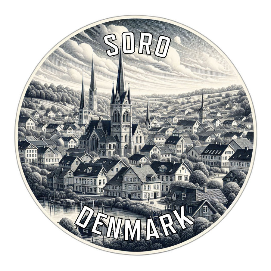 Soro Denmark Souvenir Die Cut Flat Magnet Image 1