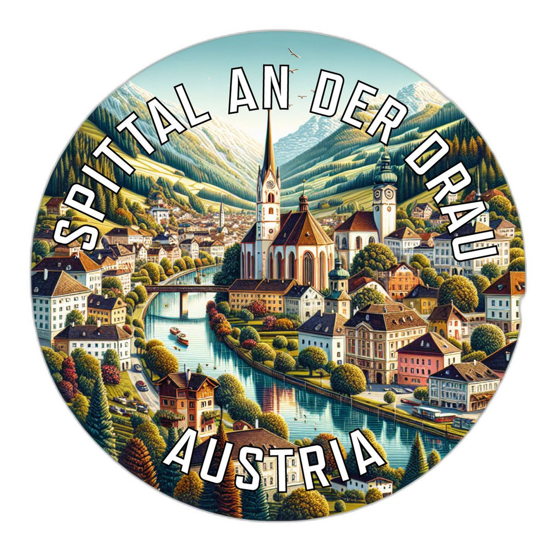 Spittal an der Drau Austria Souvenir Die Cut Flat Magnet Image 1