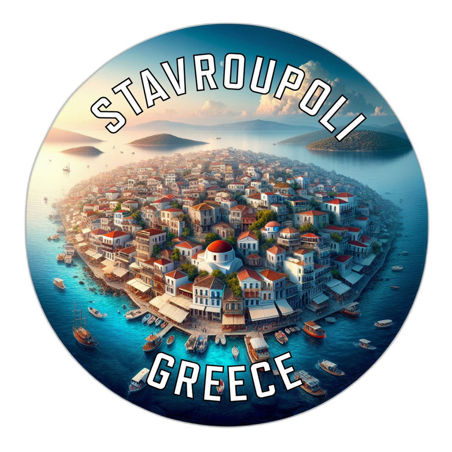 Stavroupoli Greece Souvenir Die Cut Flat Magnet Image 1