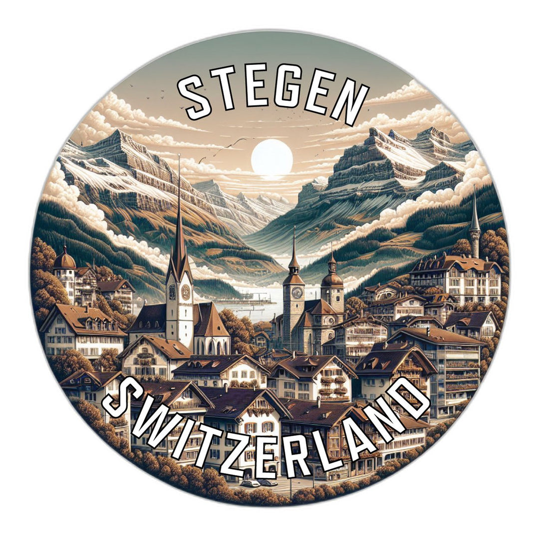 Stegen Switzerland Souvenir Die Cut Flat Magnet Image 1