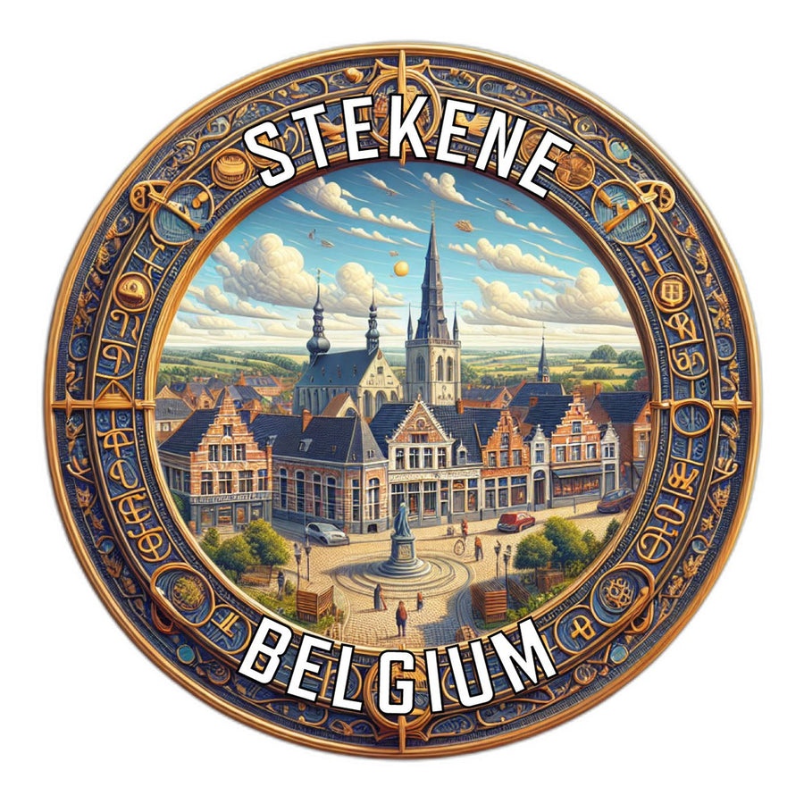 Stekene Belgium Souvenir Die Cut Flat Magnet Image 1