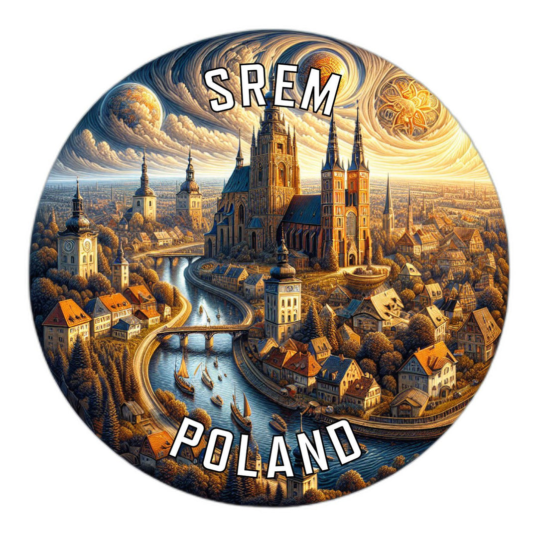 Srem Poland Souvenir Die Cut Flat Magnet Image 1