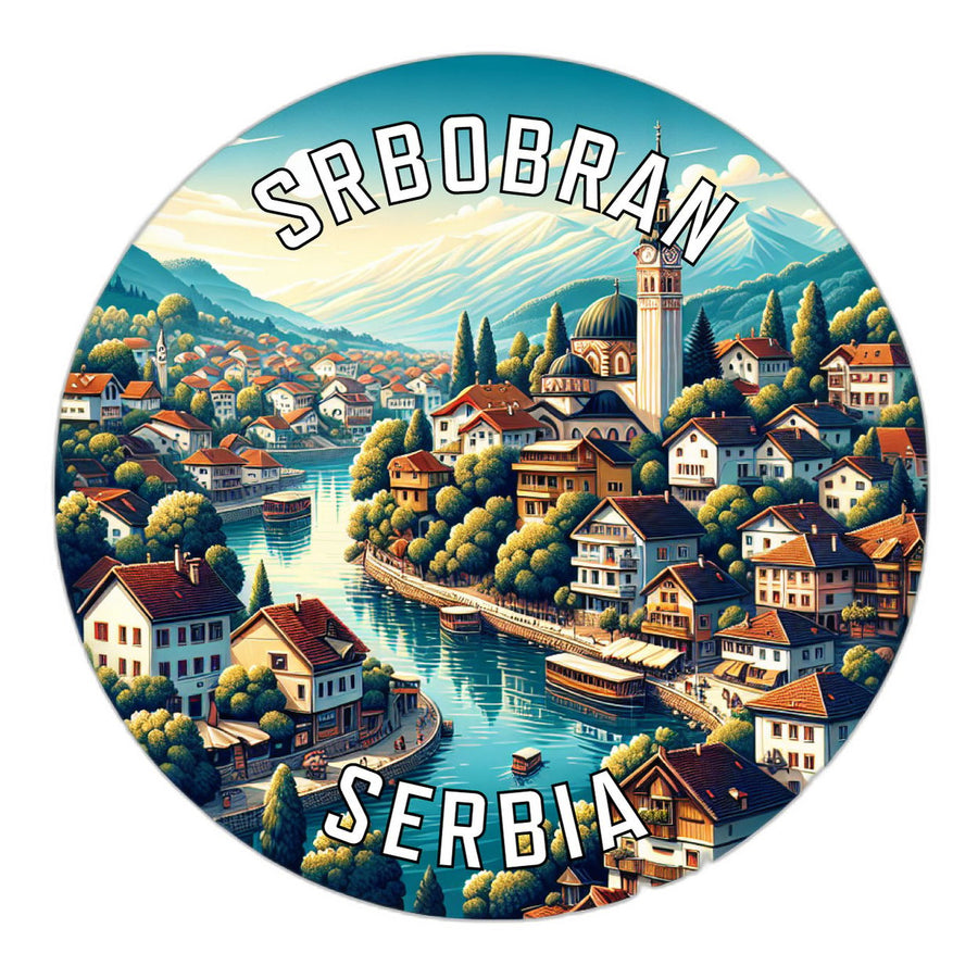 Srbobran Serbia Souvenir Die Cut Flat Magnet Image 1