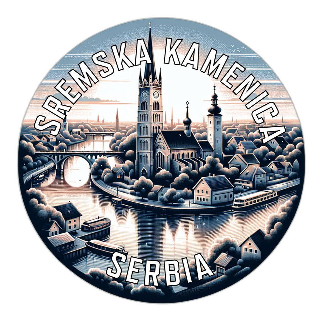 Sremska Kamenica Serbia Souvenir Die Cut Flat Magnet Image 1