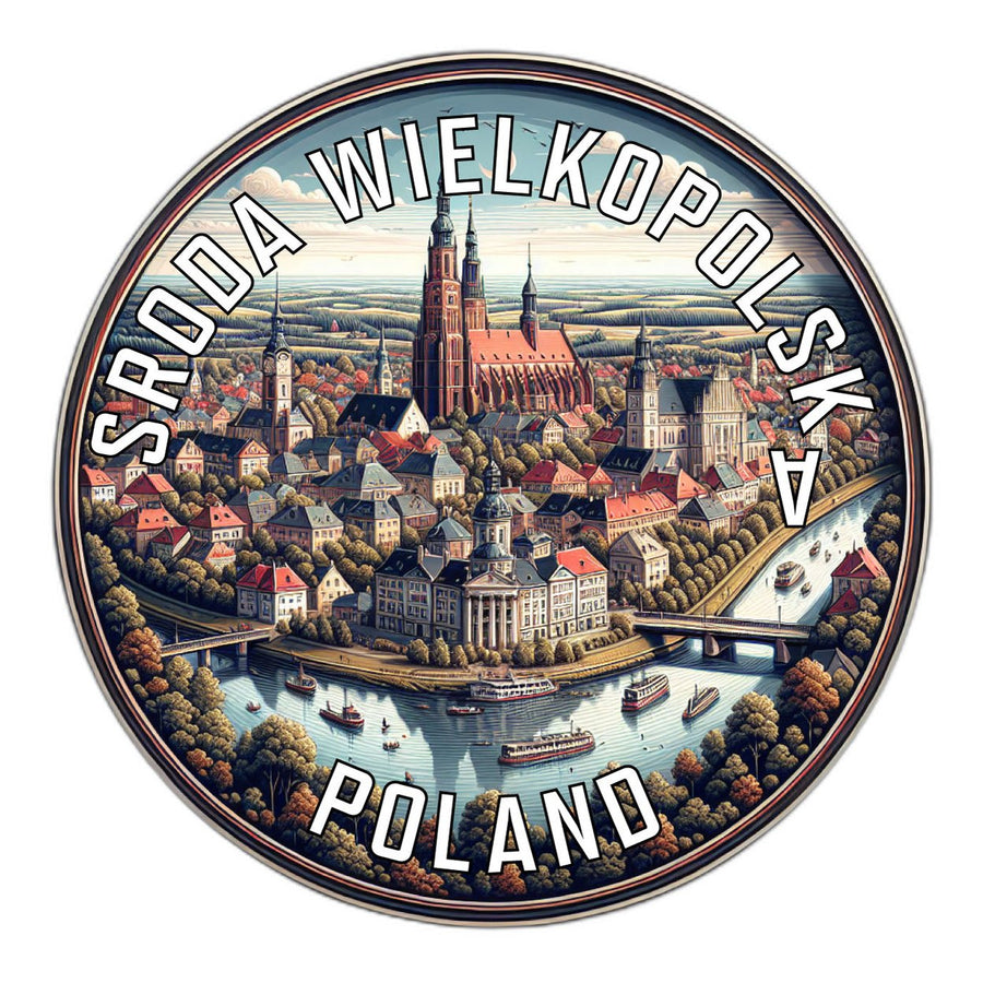 Sroda Wielkopolska Poland Souvenir Die Cut Flat Magnet Image 1