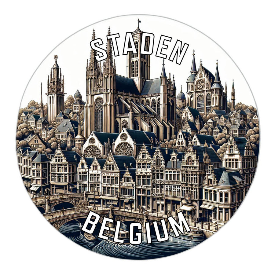 Staden Belgium Souvenir Die Cut Flat Magnet Image 1