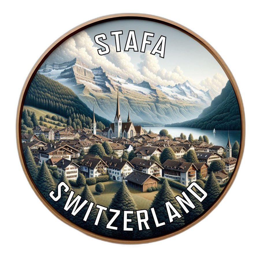 Stafa Switzerland Souvenir Die Cut Flat Magnet Image 1