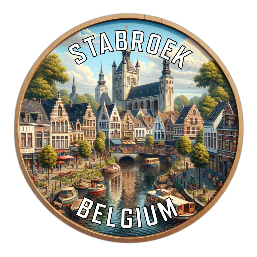 Stabroek Belgium Souvenir Die Cut Flat Magnet Image 1