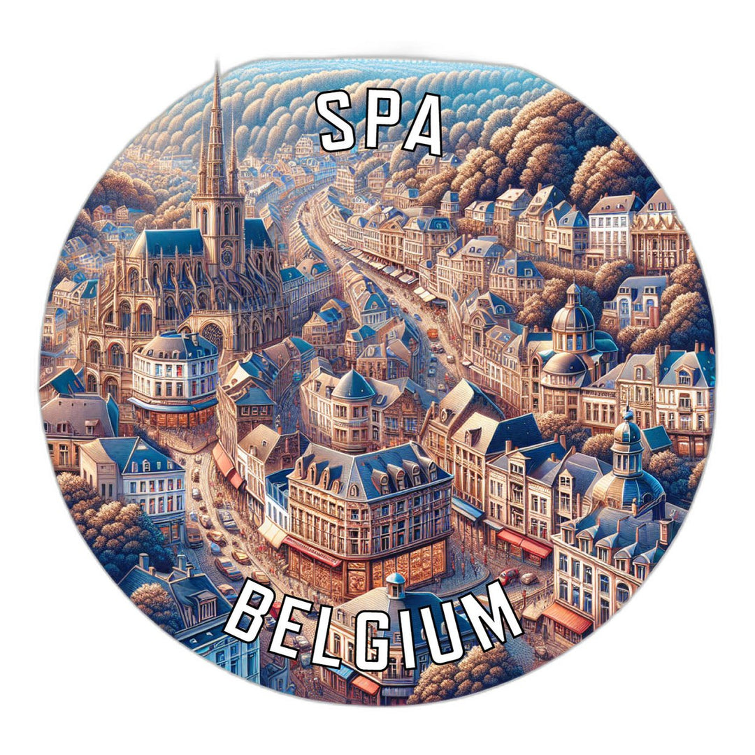 Spa Belgium Souvenir Die Cut Flat Magnet Image 1