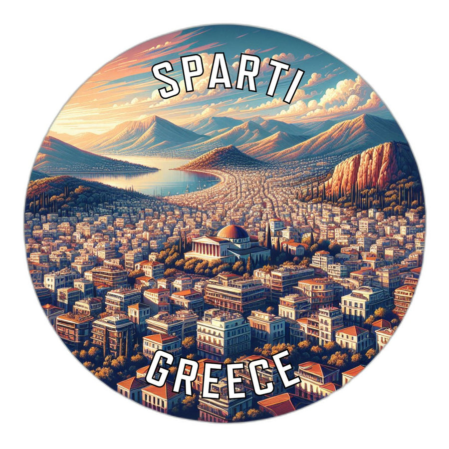 Sparti Greece Souvenir Die Cut Flat Magnet Image 1