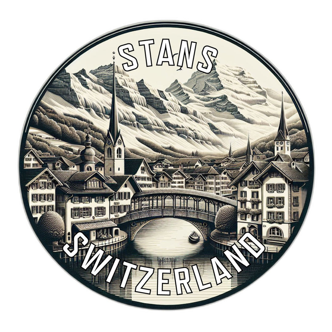 Stans Switzerland Souvenir Die Cut Flat Magnet Image 1