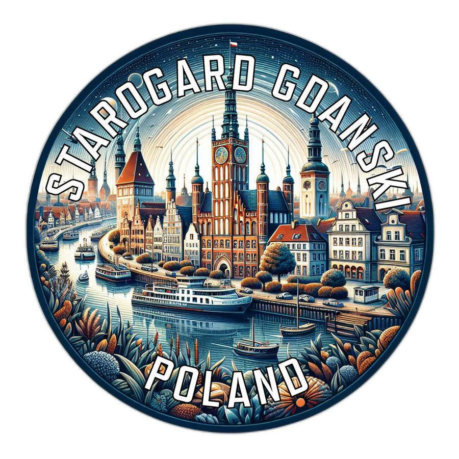 Starogard Gdanski Poland Souvenir Die Cut Flat Magnet Image 1