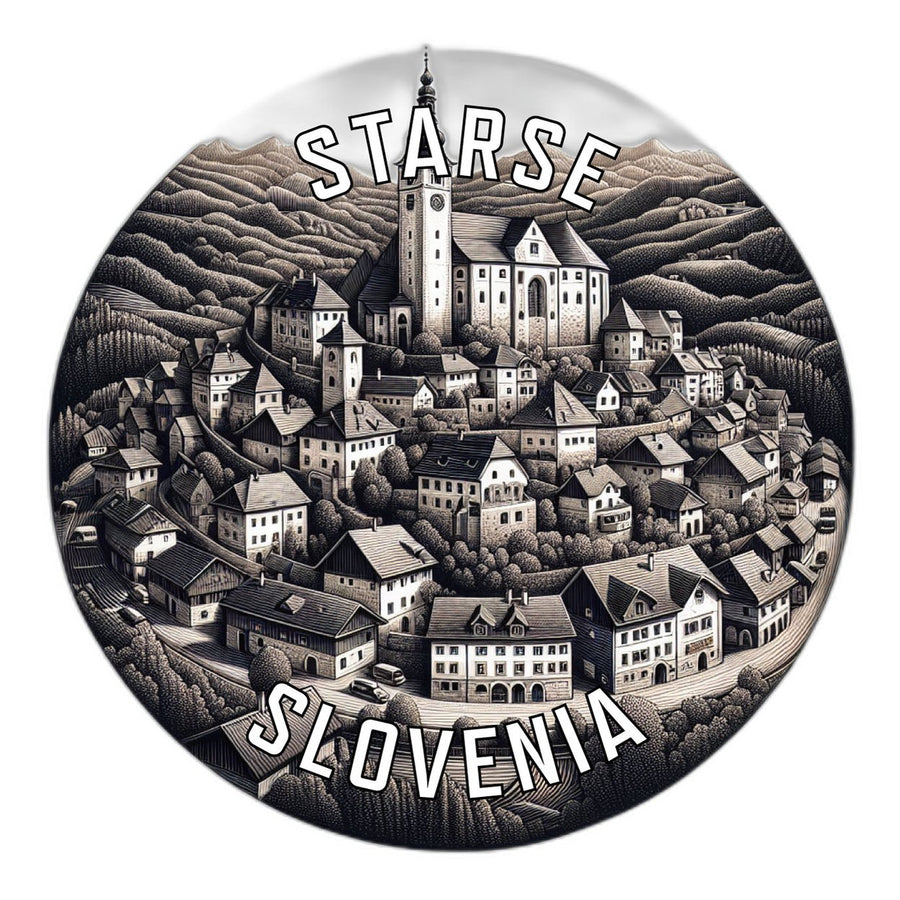 Starse Slovenia Souvenir Die Cut Flat Magnet Image 1