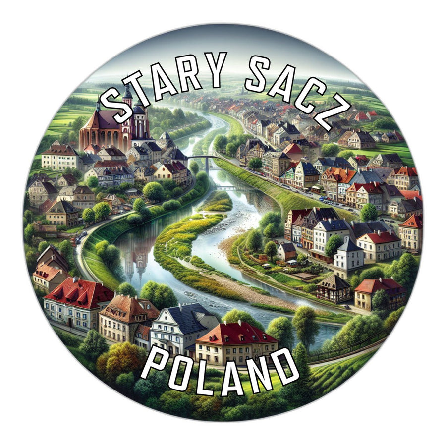 Stary Sacz Poland Souvenir Die Cut Flat Magnet Image 1