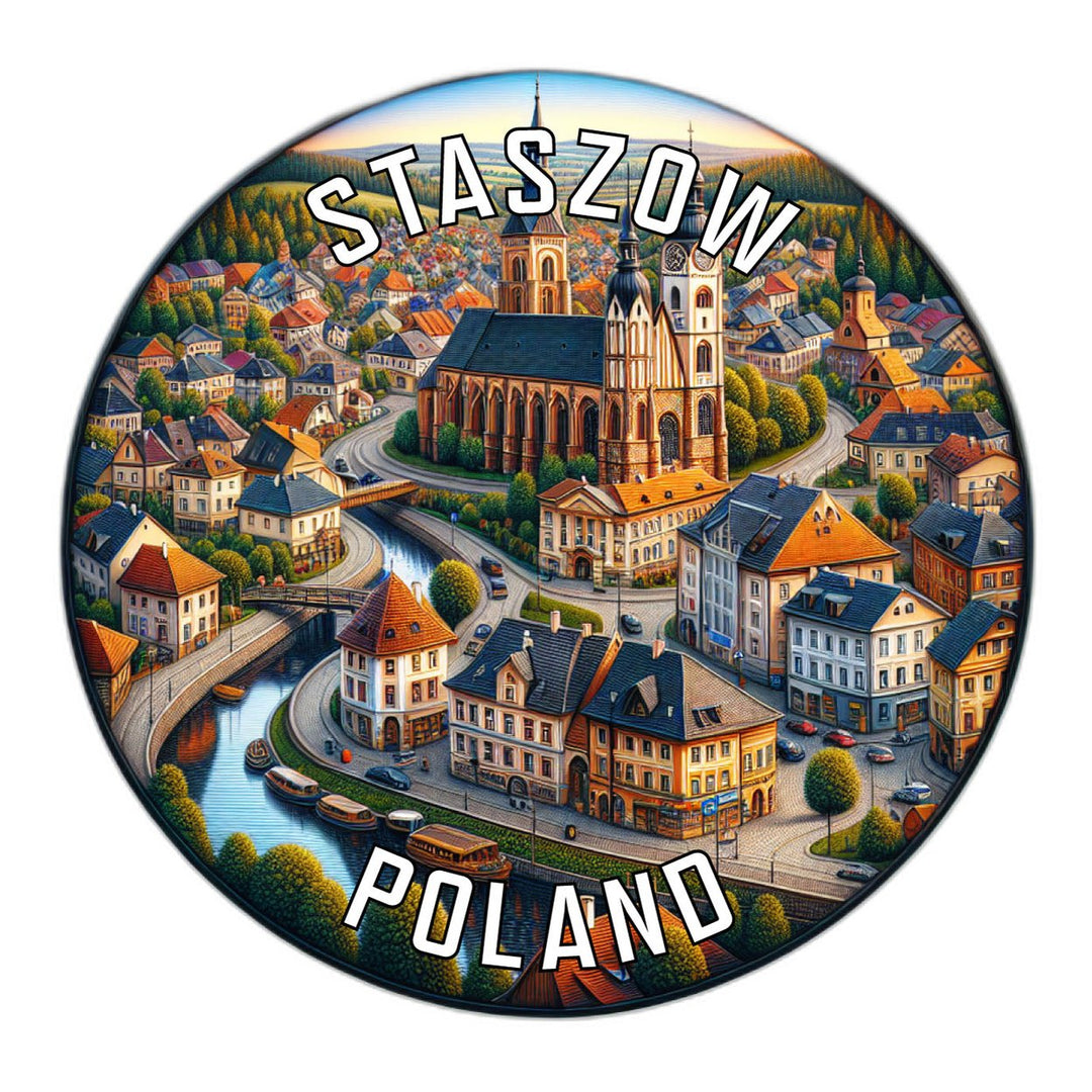 Staszow Poland Souvenir Die Cut Flat Magnet Image 1