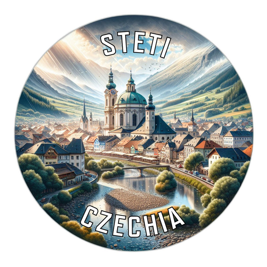 Steti Czechia Souvenir Die Cut Flat Magnet Image 1