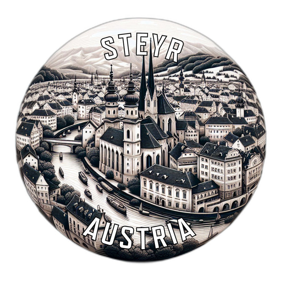 Steyr Austria Souvenir Die Cut Flat Magnet Image 1