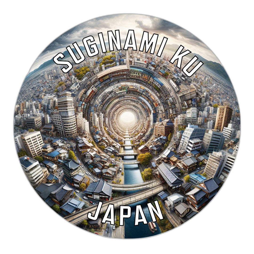 Suginami ku Japan Souvenir Die Cut Flat Magnet Image 1