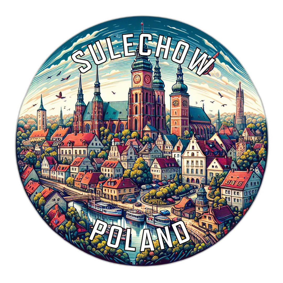 Sulechow Poland Souvenir Die Cut Flat Magnet Image 1