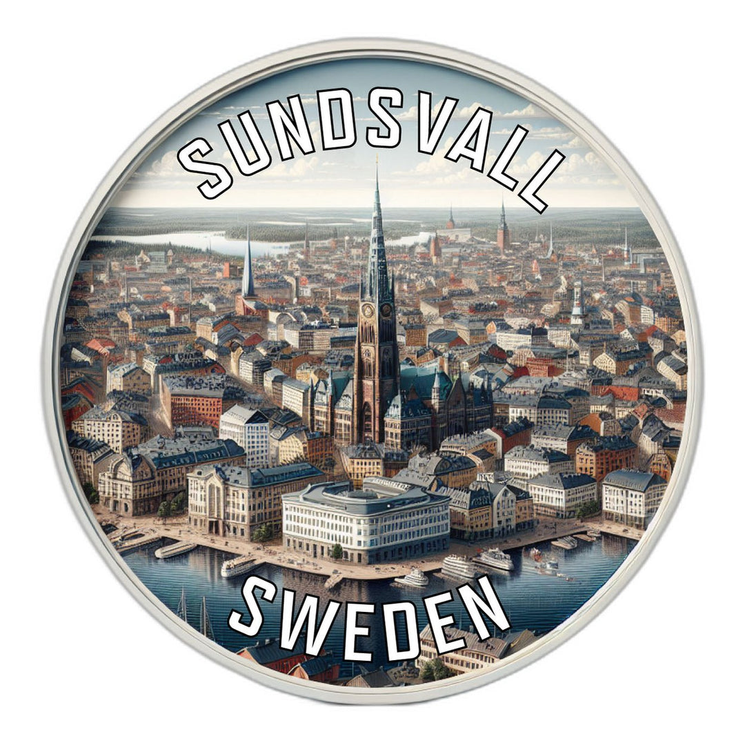 Sundsvall Sweden Souvenir Die Cut Flat Magnet Image 1