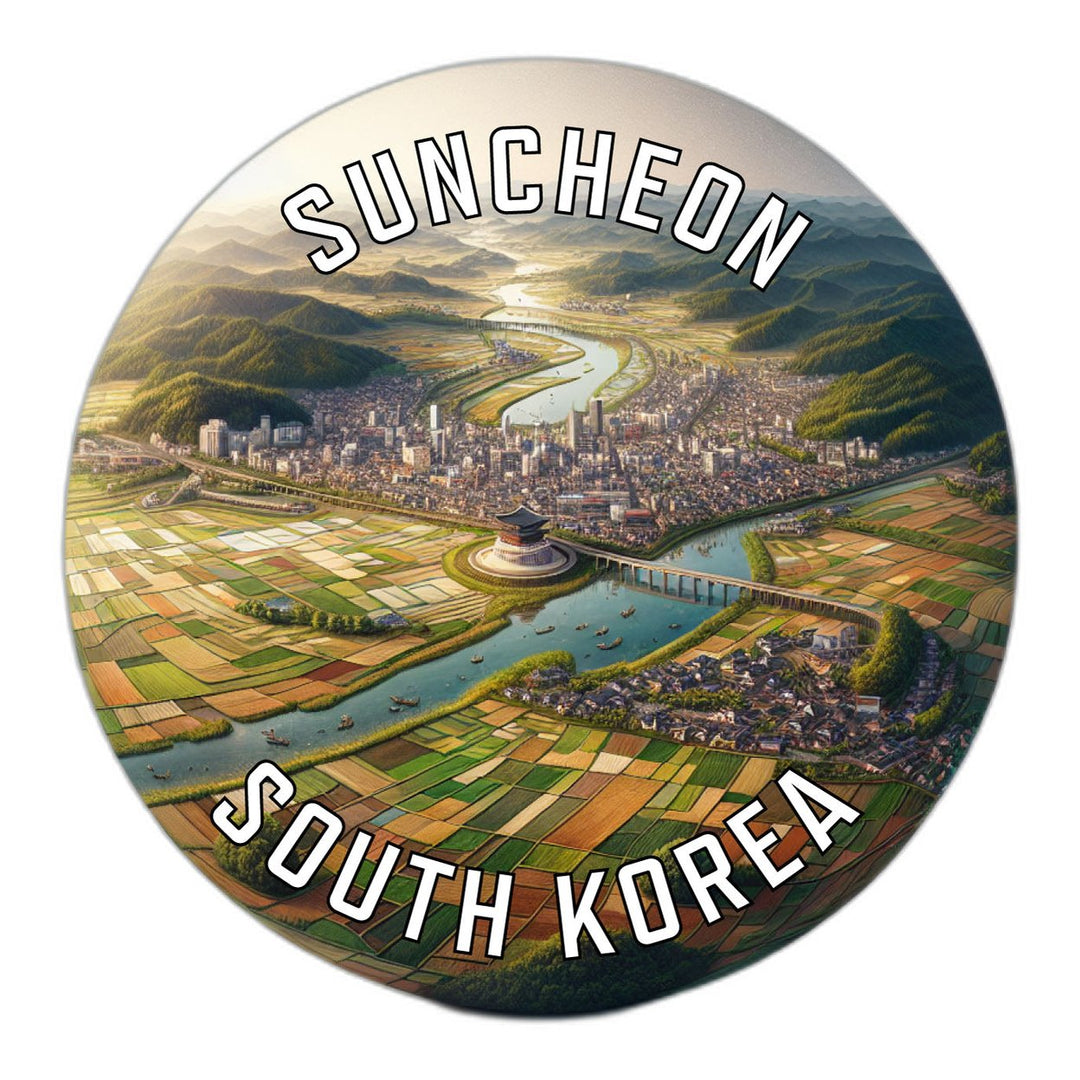 Suncheon Korea South Souvenir Die Cut Flat Magnet Image 1