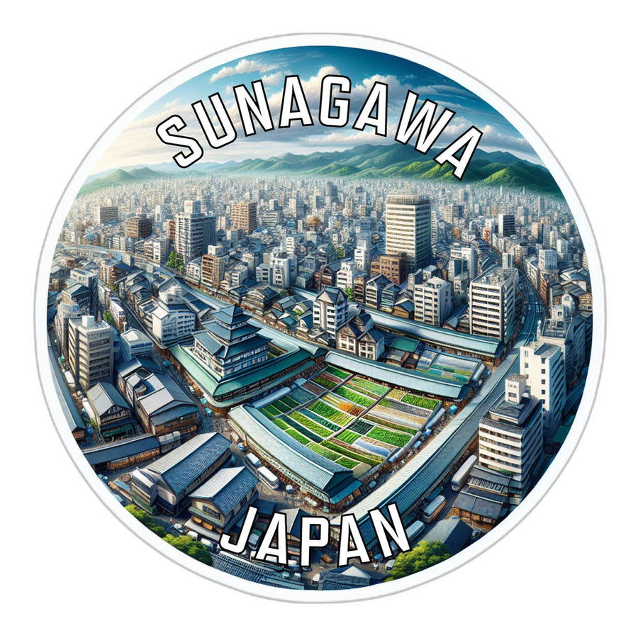 Sunagawa Japan Souvenir Die Cut Flat Magnet Image 1